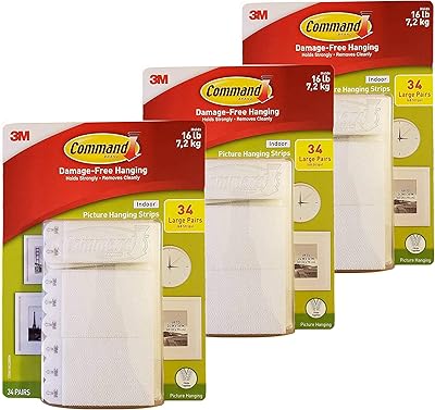 Suspension bands for command interior tables, 34 pairs of large 68 bands (pack of 3 large bands).. DIAYTAR NIGERIA: Making quality products accessible to all Nigerians at affordable prices.