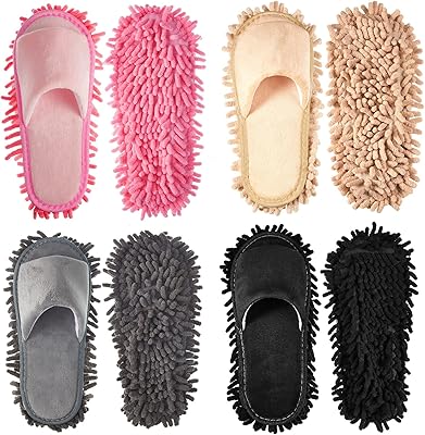 4 pairs of microfiber cleaning for men and women, washable slippers for home, office, kitchen, dust cleaning tool.. Experience shopping satisfaction with DIAYTAR NIGERIA's vast selection and nationwide delivery service.