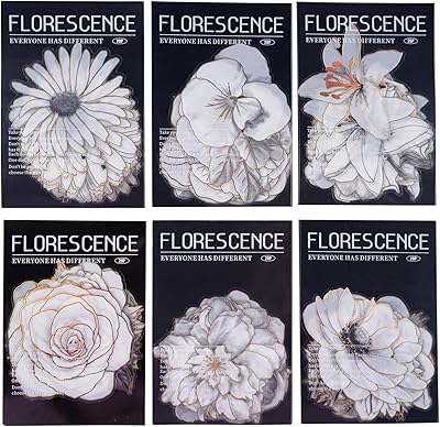 120 stickers waterproof with large black and white flowers with golden holographic lines, glitter decoration stickers for planner, scrapbooking, newspaper, crafts in aesthetic aesthetic paper.. DIAYTAR NIGERIA redefines convenience with our vast product selection and swift nationwide delivery.
