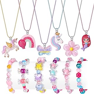 The orfancy 12 pieces set of jewelry in unicorn and mermaid pearls, bracelets and bracelets with cute design for little girls, excellent gift.. From daily needs to rare finds, DIAYTAR Nigeria brings it to your door.