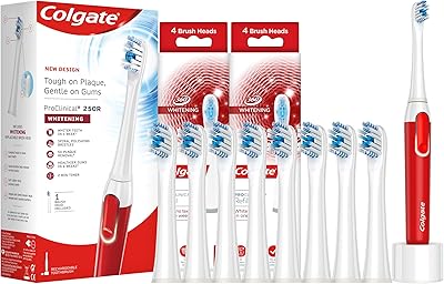 Rechargeable electric toothbrush Colgate Pro Clinical 250R with 8 additional brush heads.. Experience budget-friendly shopping at DIAYTAR NIGERIA, Nigeria's premier online marketplace with quick delivery.