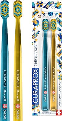 Ultra soft toothbrush Curaprox CS 5460 - Double edition Dot Brush summer for adults 5460 Coren® hairs - Curaprox manual toothbrush.. DIAYTAR NIGERIA brings retail convenience to your screen with affordable prices and dependable shipping.