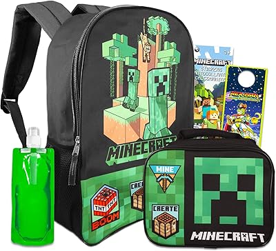 Backpack set and Minecraft lunch for boys and children - Together including a 16 "minecraft backpack, a lunch box, a bottle of water, decals, even more | Minecraft school backpack.. Discover a world of affordable shopping with DIAYTAR NIGERIA's vast marketplace delivered to you in days.