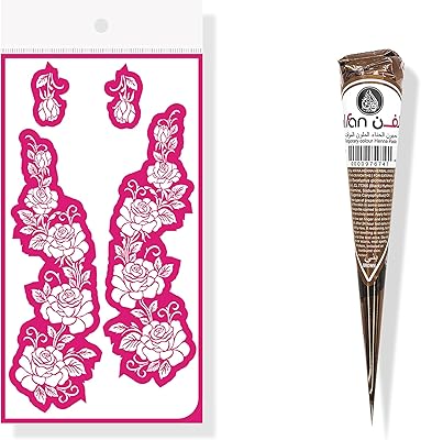 Henna children's crawling sticker for children, (a0044) + instant henna paste (brown).. DIAYTAR NIGERIA makes quality accessible with low prices and reliable 5-8 day nationwide delivery.