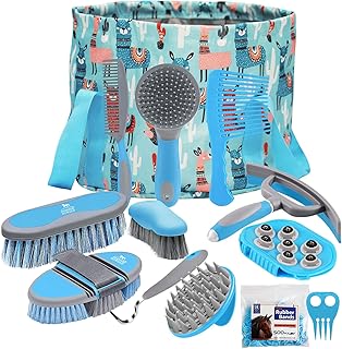 Harrison Howard 11 -piece Horse Grooming Set - Light blue.. DIAYTAR NIGERIA brings affordable products to every doorstep with our reliable 5-8 day shipping.