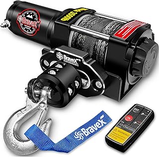 Advanced electric winch kit with synthetic rope, capacity of 3506 lb, 12V dc, tout-terrain tight tire IP68 with wireless control for the towing of ATV/UTV modified boat carts.. Experience retail therapy without the financial stress at DIAYTAR NIGERIA's affordable e-commerce platform.