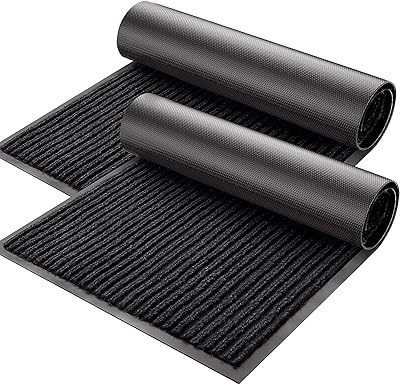 Mixde Lot of 2 outdoor and interior, waterproof, non -slip, sustainable, rubber, low profile, front wall, front, garage, high traffic areas (19.6 x 31.5 inches, black).. Shopping has never been easier — DIAYTAR Nigeria delivers it all in 5–8 days.