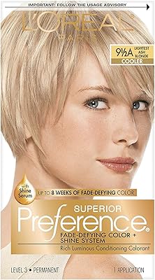 L'Oréal superior preference, 9-1/2A, light ash blonde (cold) 1 per package of 2).. Experience the ultimate in shopping convenience with DIAYTAR NIGERIA's vast catalog and 5-8 day delivery.