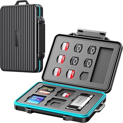 Orico case for SD card with 18 universal waterproofing locations shock resistant memory.. Shop smarter with DIAYTAR Nigeria — from household essentials to electronics, we have everything you need. Plus, our delivery is fast, secure, and arrives between 5 and 8 days.