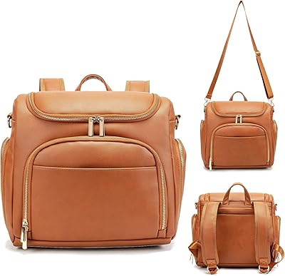 Backpack with 7 in 1 travel layers in large capacity bioline leather (dark brown).. DIAYTAR NIGERIA: Where thousands of products meet affordable prices and reliable 5-8 day delivery.