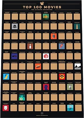 Scratch poster of 100 Aino Fati films - List of the best ages (16.5 "x 23.4").. Shop smart, shop DIAYTAR — Nigeria’s trusted e-commerce site.