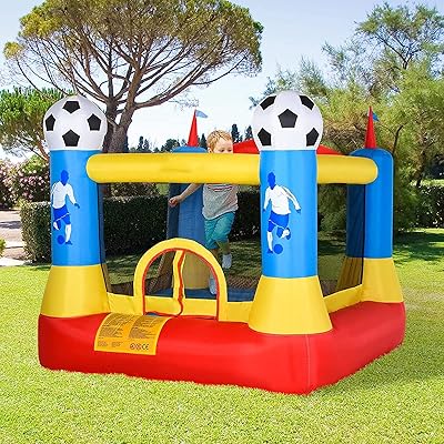Inflatable trampoline in Château Football for children with inflator, outdoor game, fun garden activity 3-12 years 2.99.. DIAYTAR NIGERIA brings the marketplace to your home with budget-friendly prices and nationwide delivery.
