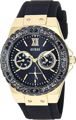 Guess watch for women in stainless steel and stains resistant silicone with day and date.. Discover endless shopping possibilities at DIAYTAR NIGERIA, with budget-friendly prices and reliable delivery.