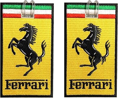 Embroidered luggage labels, pack of 2, 9 colors, Never break !, Ferrari.. DIAYTAR Nigeria delivers happiness in 5–8 days, no matter what you buy.