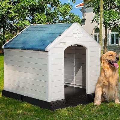 Skihed is a house for dogs and pets in water and wind -resistant plastic, equipped with ventilation holes and a raised floor for use inside and outside, a large cage for all weather conditions.. Shop like never before with DIAYTAR NIGERIA's comprehensive marketplace and budget-friendly shipping.