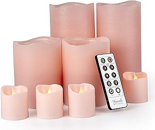 Ferora lighting flame -free LED candles with pink remote control of 8 wax pillars.. Discover why millions choose DIAYTAR for affordable online shopping with delivery in just 5-8 days.
