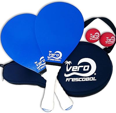 FrescoBall start -up set 2 Pagaies in Wooden Vero Pattered handles.. DIAYTAR NIGERIA: Your partner in affordable online shopping with dependable delivery within 8 days.