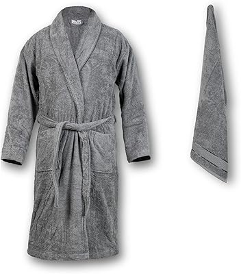 Bathrobe and bath towel with 100 % Turkish cotton collar cotton wrap with a.. DIAYTAR NIGERIA: Where shopping is affordable, selection is vast, and delivery is always reliable.