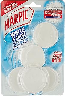 Harpic in the sisters Flushmatic, white and shiny, 5 x 45 g.. DIAYTAR NIGERIA brings retail convenience to your screen with affordable prices and dependable shipping.