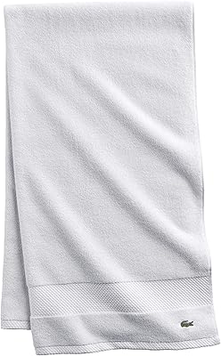 Lacoste Heritage Supima Bath Towo in cotton, white, size 30 "x 54.. Get the deals you love and the delivery speed you need at DIAYTAR Nigeria.