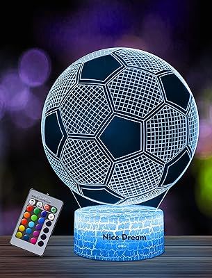 Duration Design 3D football for children, 16 changing colors with remote control, birthday gifts for sports fans for boys, girls and adults.. DIAYTAR NIGERIA combines extensive variety with budget-friendly prices and prompt nationwide delivery.