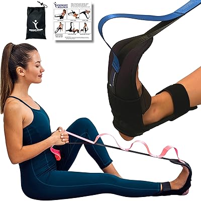 Extendable foot strap for plantar fasciitis - Extension strap, calf stretcher, calves stretcher, stretcher for hamstrings, feet stretcher, yoga strap.. DIAYTAR NIGERIA: Where every shopping need is met with affordable prices and timely delivery.