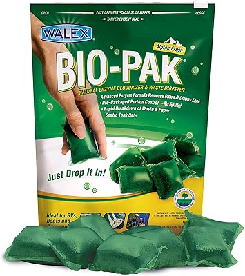 Deodorizing and digestion walx by bio-pak RV black retention tank with natural enzymatic formula, pack of 10 alpine fresh.. Experience retail convenience with DIAYTAR NIGERIA's comprehensive platform and 5-8 day nationwide shipping.