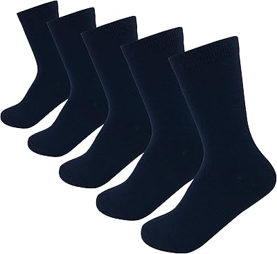 Standard school socks for boys and girls, unisex, navy blue color - pack of 5 pairs.. Shop from our extensive catalog at DIAYTAR NIGERIA and enjoy doorstep delivery in just 5-8 days.