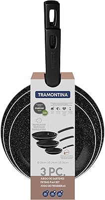 Set of Tramontina 3 -piece Sizes 20 24 and 26 cm sizes with coating.. Shop smart with DIAYTAR NIGERIA, offering a vast product range delivered to your doorstep within a week.