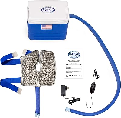 System of ice machine for cold therapy Active Ice 3.0 with programmable timer and compression cushion for knees and joints, light cooler of 9 liters, silent pump, powerful pain relief by cold therapy.. DIAYTAR NIGERIA: Your affordable gateway to thousands of products shipped nationwide within the week.