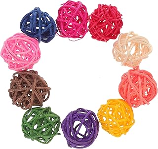 Colorful toys in rattan balls for birds: 10 pieces of wicker balls for 3 cm parrot, chewing toys for birds, bird bite toys for cockato boogie, random color.. Discover why millions choose DIAYTAR for affordable online shopping with delivery in just 5-8 days.