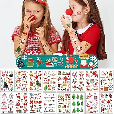 16 Temporary Christmas Tattoos leaves for children, stickers of Christmas stockings, Santa Claus, Christmas tree, snowman, waterproof stickers for Merry Christmas Day gifts, decoration supplies.. Everyday deals, every category — only on DIAYTAR Nigeria.