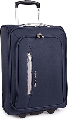 Soft -flexible side luggage with sustainable wheels tested under pressure | Retractable telescopic handbag with packaging straps CL610m, navy and gray blue, hand luggage, travel bag.. Shop for less and receive more with DIAYTAR NIGERIA's expansive e-commerce platform and nationwide delivery.