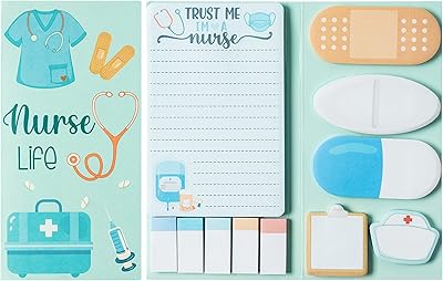Pantida 550 sheets set of self-adhesive notes for nurses, blue, cute cartoon, medical nurse cap, memory writing, sticker notebooks for newspaper, creators of pages, office and hospital documents, school supplies, party gift.. Shop smart with DIAYTAR NIGERIA's vast selection and enjoy affordable shipping in just 5-8 days.