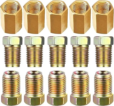 15 -piece brake driving fittings (5 traffic jams, 10 nuts) - Muhize 3/8 assortment - 24 threads for 3/16 "brake driving tube".. Shop anytime, receive on time — only with DIAYTAR Nigeria.
