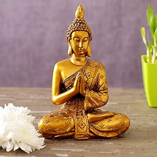 Statue of Buddha with tide ribbons for the house, Zen garden decoration, meditation decoration, Gifts from Thai Buddhism, Collection statues, Eastern Asian decoration.. Get more, save more — only on DIAYTAR Nigeria.