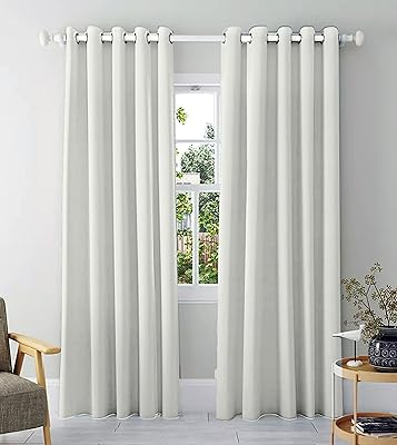 OCCULTING CURTHS AMALIED FOR SALON Decoration or Bedroom Window, reducing noise and blocking light with 16 eyelets in two panels length 274 cm and width 127 cm, gray pearl.. DIAYTAR NIGERIA: Your partner in affordable shopping with nationwide delivery in just 5-8 days.