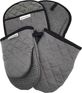 Set of small male male and kitchen gloves, 4 rooms, gray.. Shop electronics, clothes, and everything in between on DIAYTAR Nigeria.