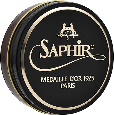 Sapphire shoe polish with luxury gold medille 50 ml - medium brown, medium brown, 50 ml.. Your digital shopping companion, DIAYTAR NIGERIA offers unmatched value with nationwide shipping.