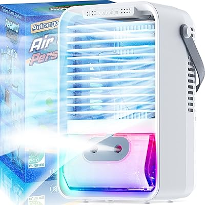 Portable air conditioner Large water tank of 18 oz USB air cooler with aromatherapy.. Shop from our extensive catalog at DIAYTAR NIGERIA and enjoy doorstep delivery in just 5-8 days.