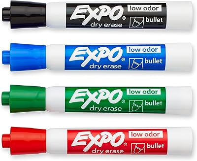Dry erasable markers with low odor, matching colors, 4 rooms.. Shop across categories at DIAYTAR NIGERIA with the confidence of affordable prices and delivery within 8 days.