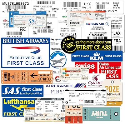 Sticker for water bottle, airline, plane ticket, computer sticker package, 30 parts of stickers for water bottle, laptop, iPad, cars, luggage.. DIAYTAR NIGERIA: Where affordability meets reliability with thousands of products delivered promptly.