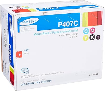 Toner cartridge Samsung CLT-P407C 4 rooms Cyan, Yellow, Magenta and Black for CLP-325W, CLX-3185FW.. Shop the smart way with DIAYTAR NIGERIA's extensive selection and budget-friendly nationwide delivery.