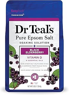Dr Teal's Epsom bath salt with blackberry extract with vitamin D and essential oils, 1.36 kg.. DIAYTAR NIGERIA brings the market to your fingertips with affordable prices and prompt delivery service.