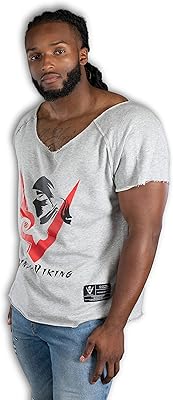 Ninja viking style years 90 rag top bodybuilding men men women unisex short sleeves round t-shirt.. Join the movement — fast, affordable shopping only at DIAYTAR Nigeria.