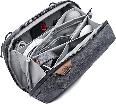 Tech Push coal bag to organize smartphones, cables, etc., dark gray, construction.. DIAYTAR NIGERIA: Bringing affordable shopping solutions with a diverse product catalog delivered nationwide.