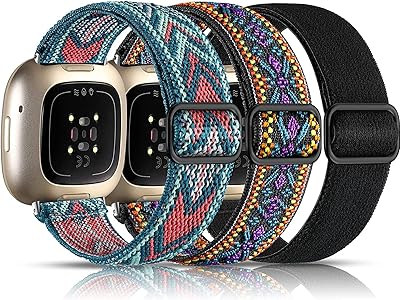 Elastic bands compatible with Fitbit Versa 3 / Fitbit Sense, adjustable replacement bracelets in nylon for intelligent watch fitbit versa men men.. Embrace a new era of online shopping with DIAYTAR NIGERIA's extensive range and budget-friendly prices.