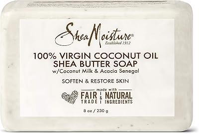 Shea butter soap 100 % virgin coconut oil Shea Moisture, 236 ml.. DIAYTAR NIGERIA delivers affordability and convenience to your doorstep within 8 days of purchase.