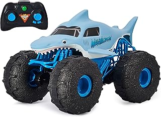 Monster Jam Megalodon Storm Tout-terrain remote control car on a scale 1:15.. Discover a new way to shop with DIAYTAR NIGERIA's comprehensive marketplace and quick delivery options.