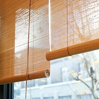 Bamboo roller blind, natural Roman blind, for sun protection inside and outside, it can also be used as a part separator. (LXH: 80x100cm/32x39in).. Everything you want, delivered fast — DIAYTAR Nigeria does it better.